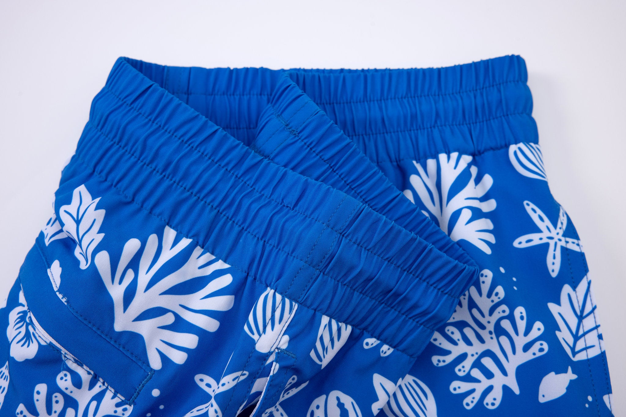Sea Leaves Swim Short -Blue