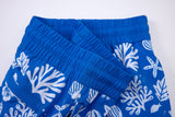 Sea Leaves Swim Short -Blue