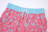 Aqua Palms Swim Shorts -Blue/Pink