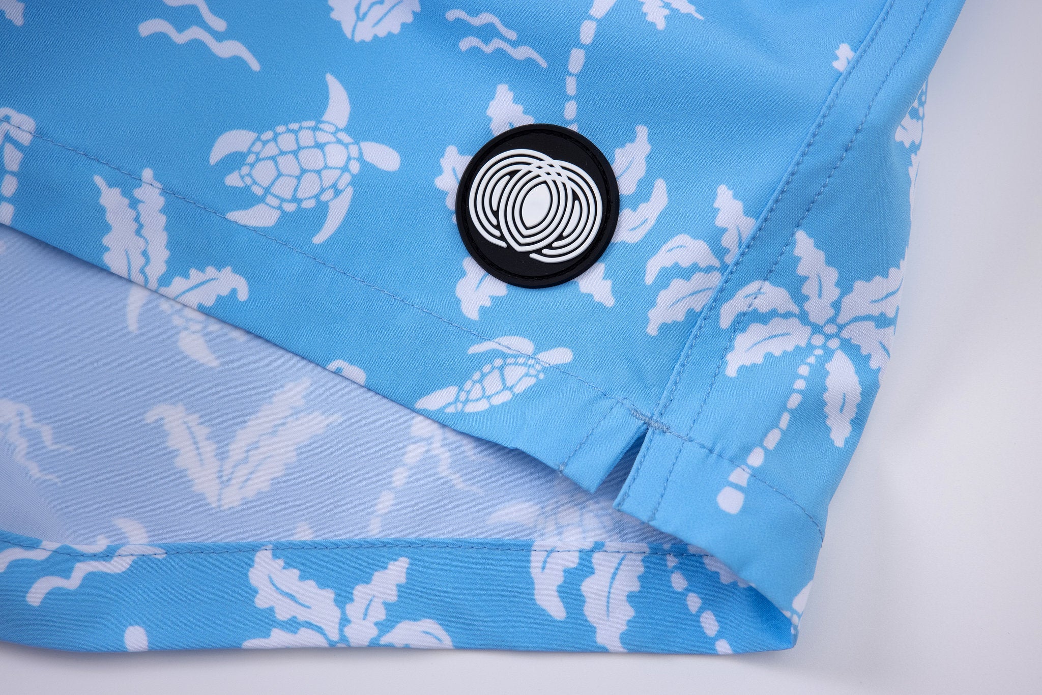 Aqua Palms Swim Shorts -Sky-Blue