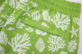 Sea Leaves Swim Short -Green