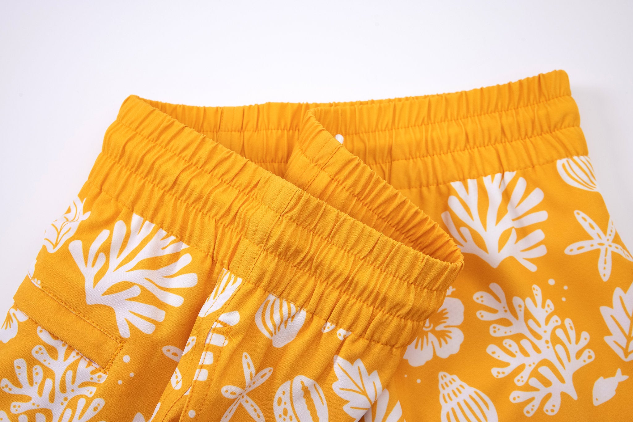 Sea Leaves Swim Short -Yellow
