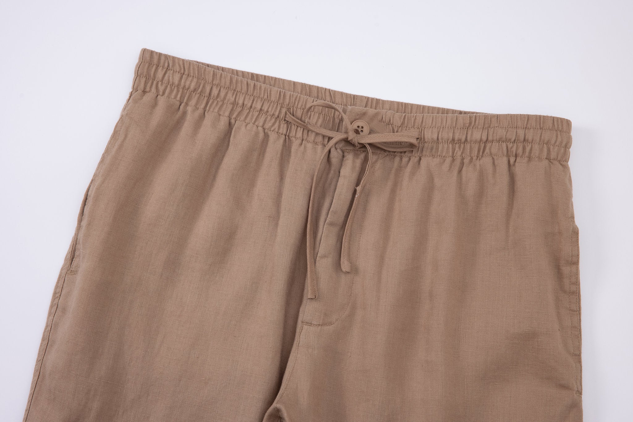 Linen Pants-Brown