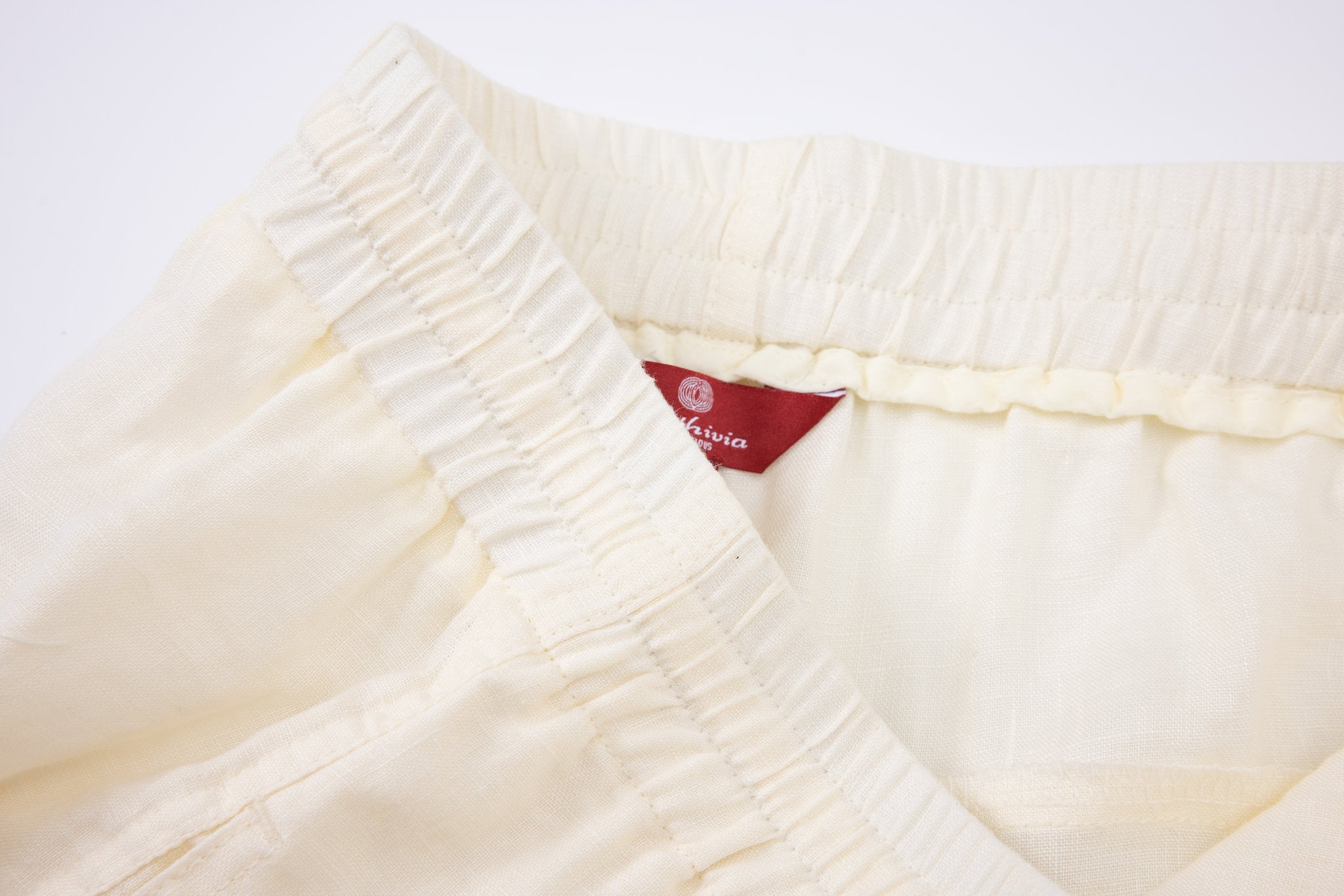 Towel Polo-Baby Blue × Linen Pants-Ivory — Combo Look