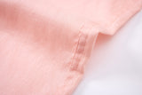 linen short sleeves -Pink