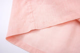 linen short sleeves -Pink
