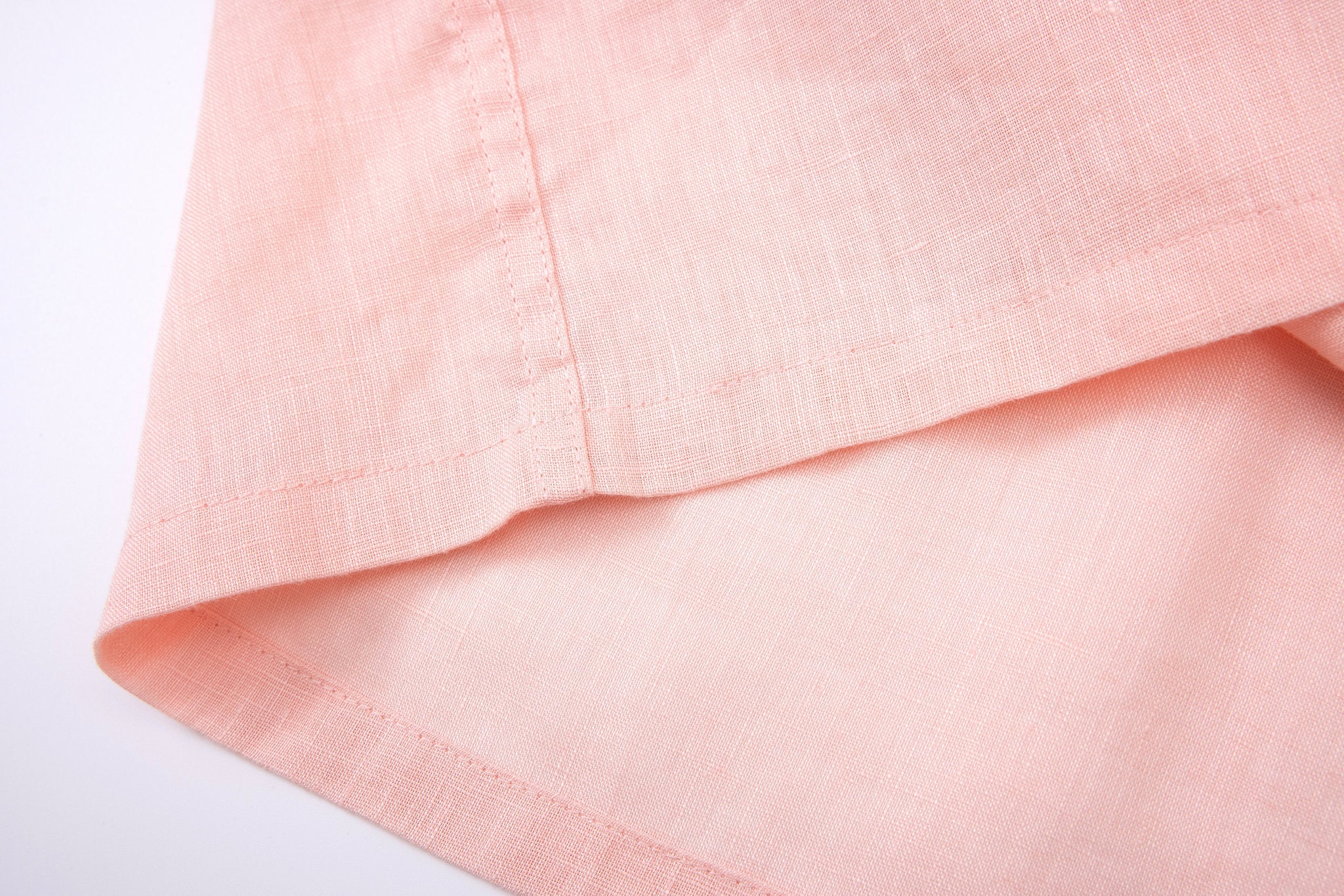 linen short sleeves -Pink × Linen Pants-Beige — Combo Look