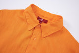 linen short sleeves -Orange