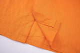 linen short sleeves -Orange