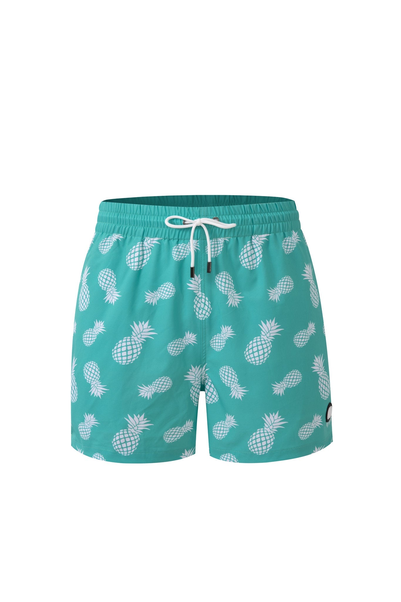 Swimming shorts-Pineapple-Teal-Mint-Green × Towel Polo-Pink — Combo Look