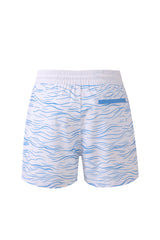 Swimming shorts-Waves-Babyblue