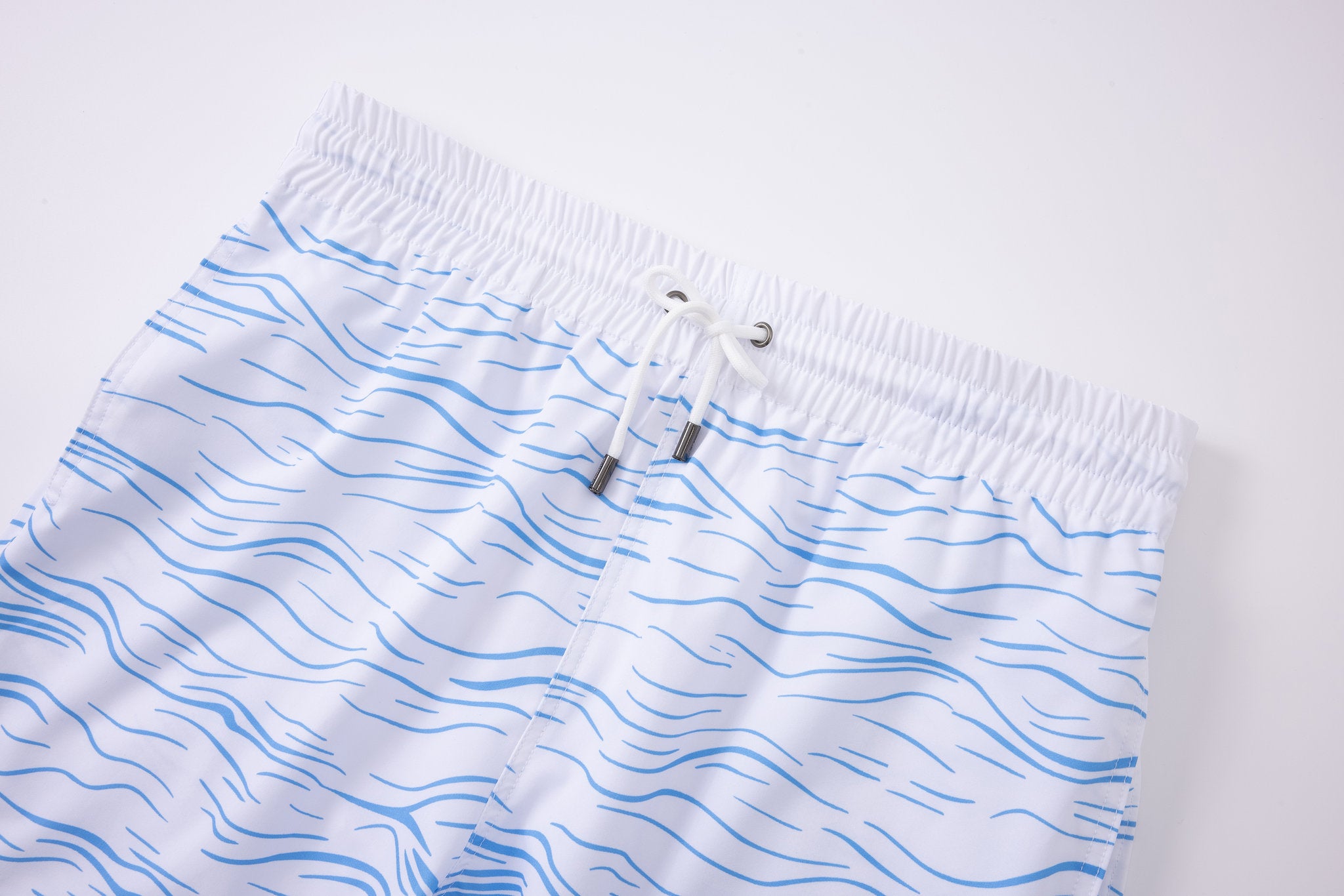 Swimming shorts-Waves-Babyblue