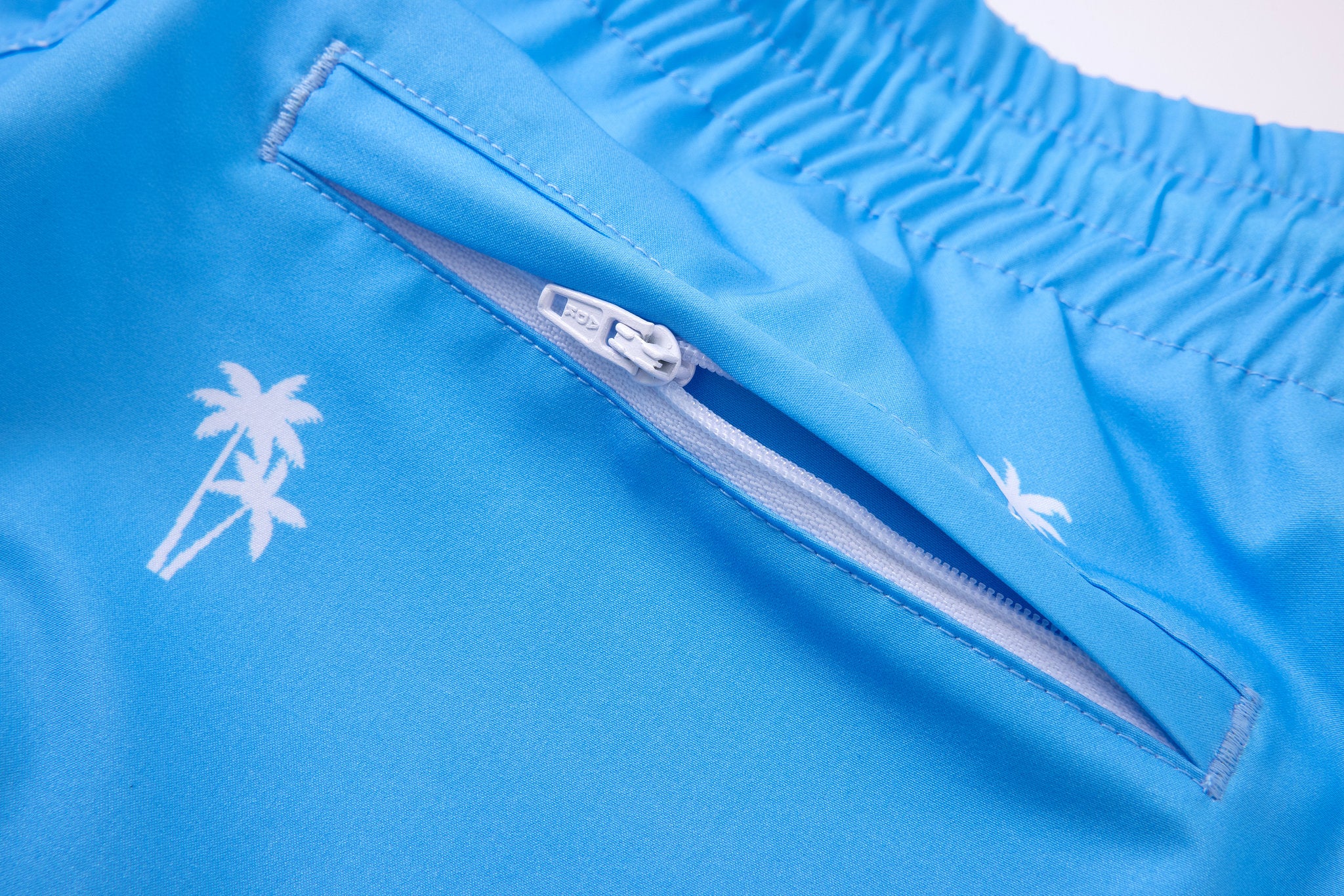 Swimming shorts-Palms-Baby-Blue