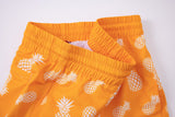 Swimming shorts-Pineapple-Teal-Orange