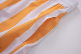 Swimming shorts-Stripe-Orange