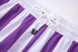 Swimming shorts-Stripe-Purple
