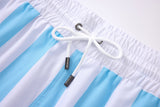 Swimming shorts-Stripe-Baby-Blue