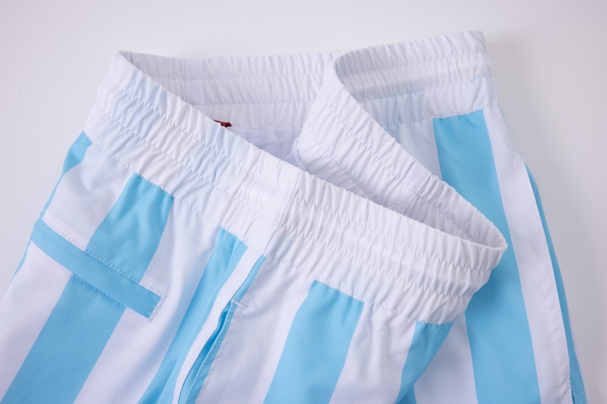 Swimming shorts-Stripe-Baby-Blue