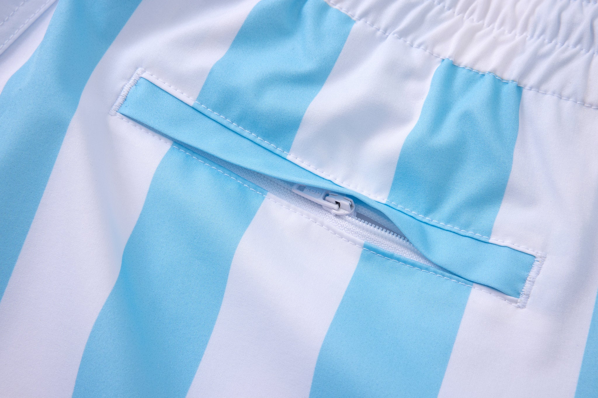 Swimming shorts-Stripe-Baby-Blue