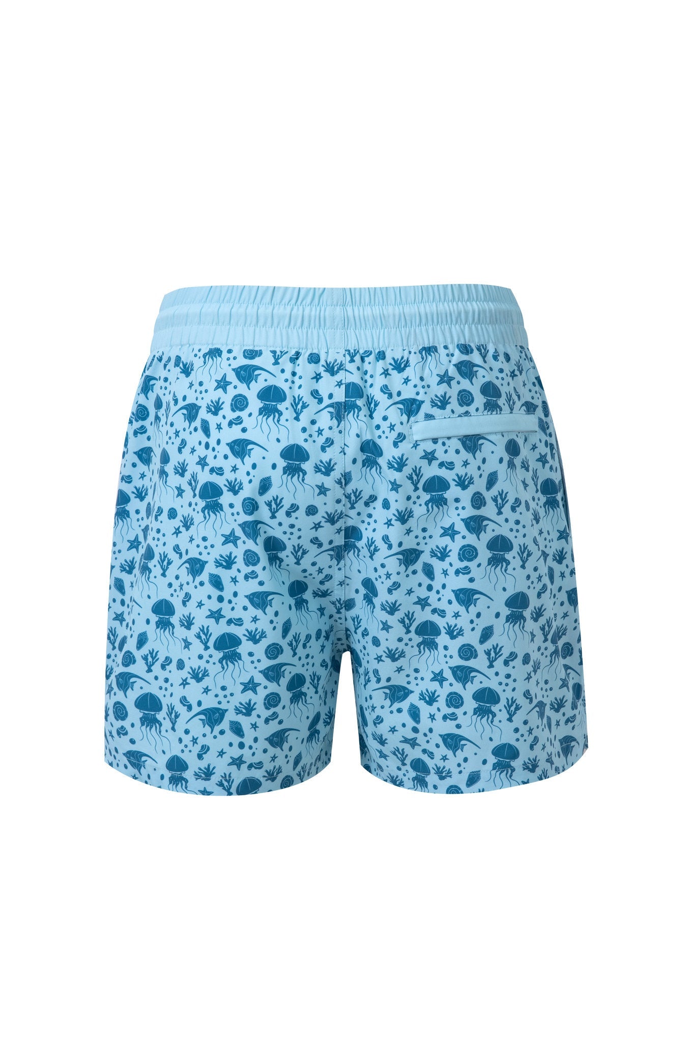 Creature Swim Shorts -Light-Blue × Towel Polo-White — Combo Look