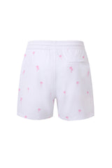 Swimming shorts-Plams-White