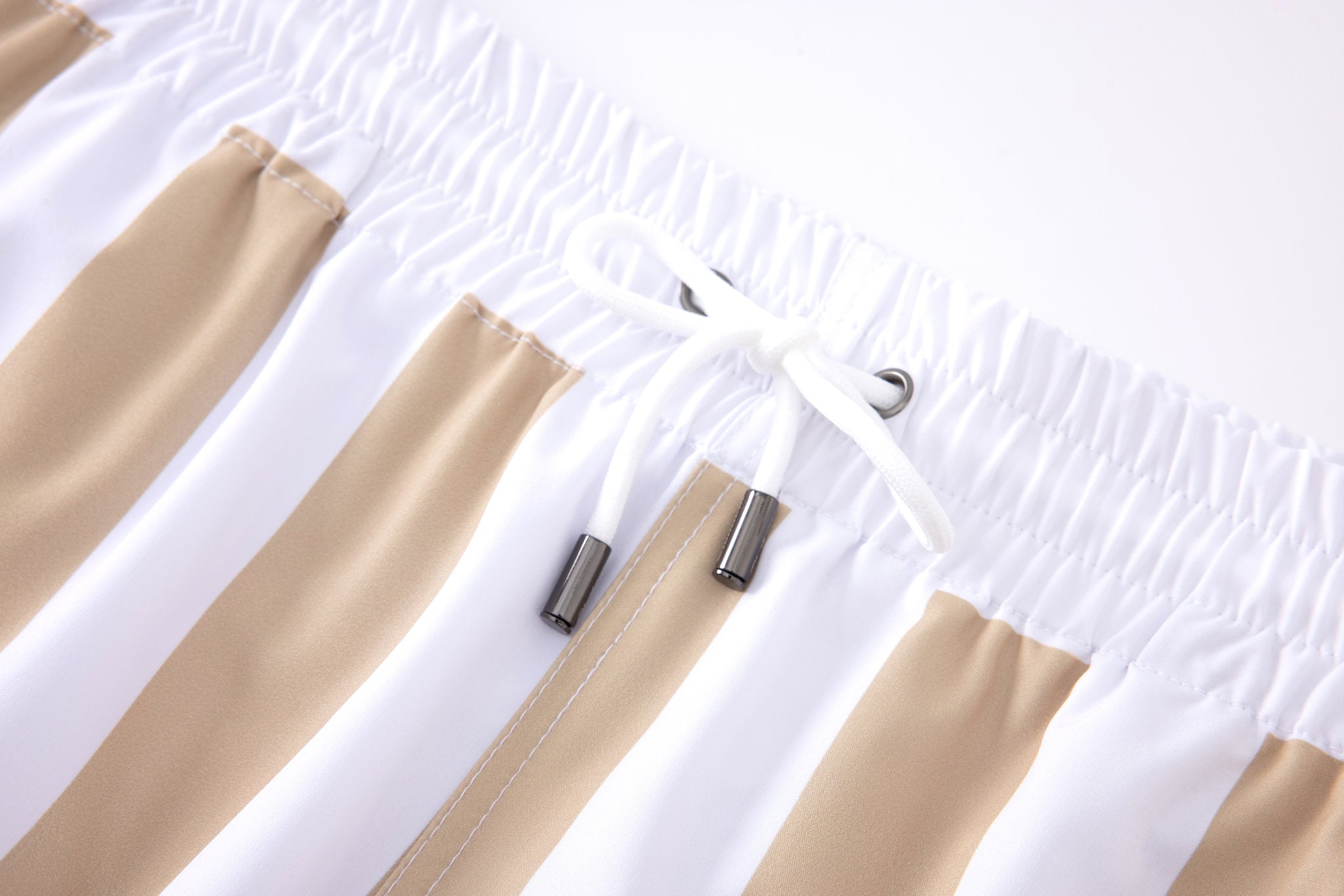 Swimming shorts-Stripe-Baige