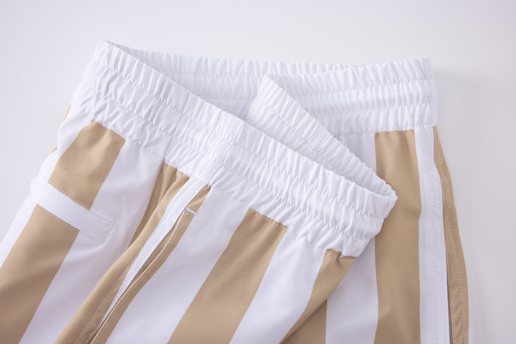 Swimming shorts-Stripe-Baige