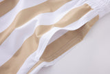 Swimming shorts-Stripe-Baige