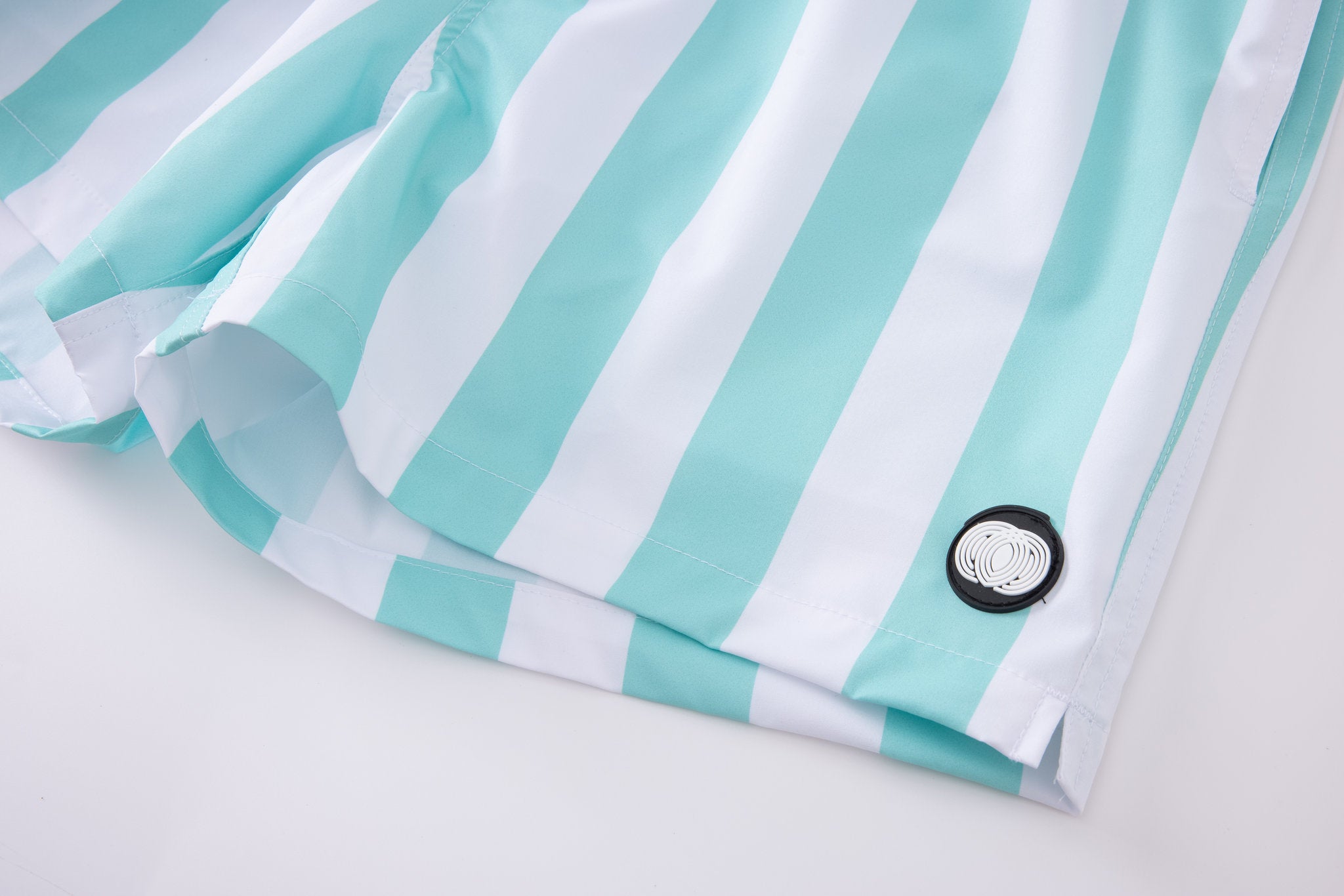 Swimming shorts-Stripe-Mint-Green