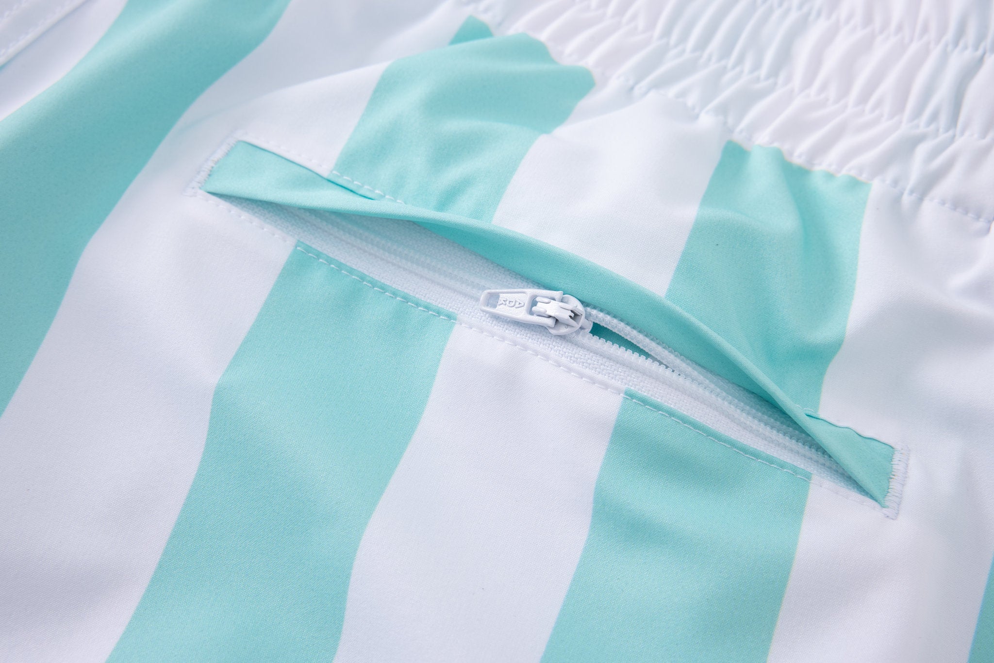 Swimming shorts-Stripe-Mint-Green