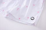Swimming shorts-Plams-White