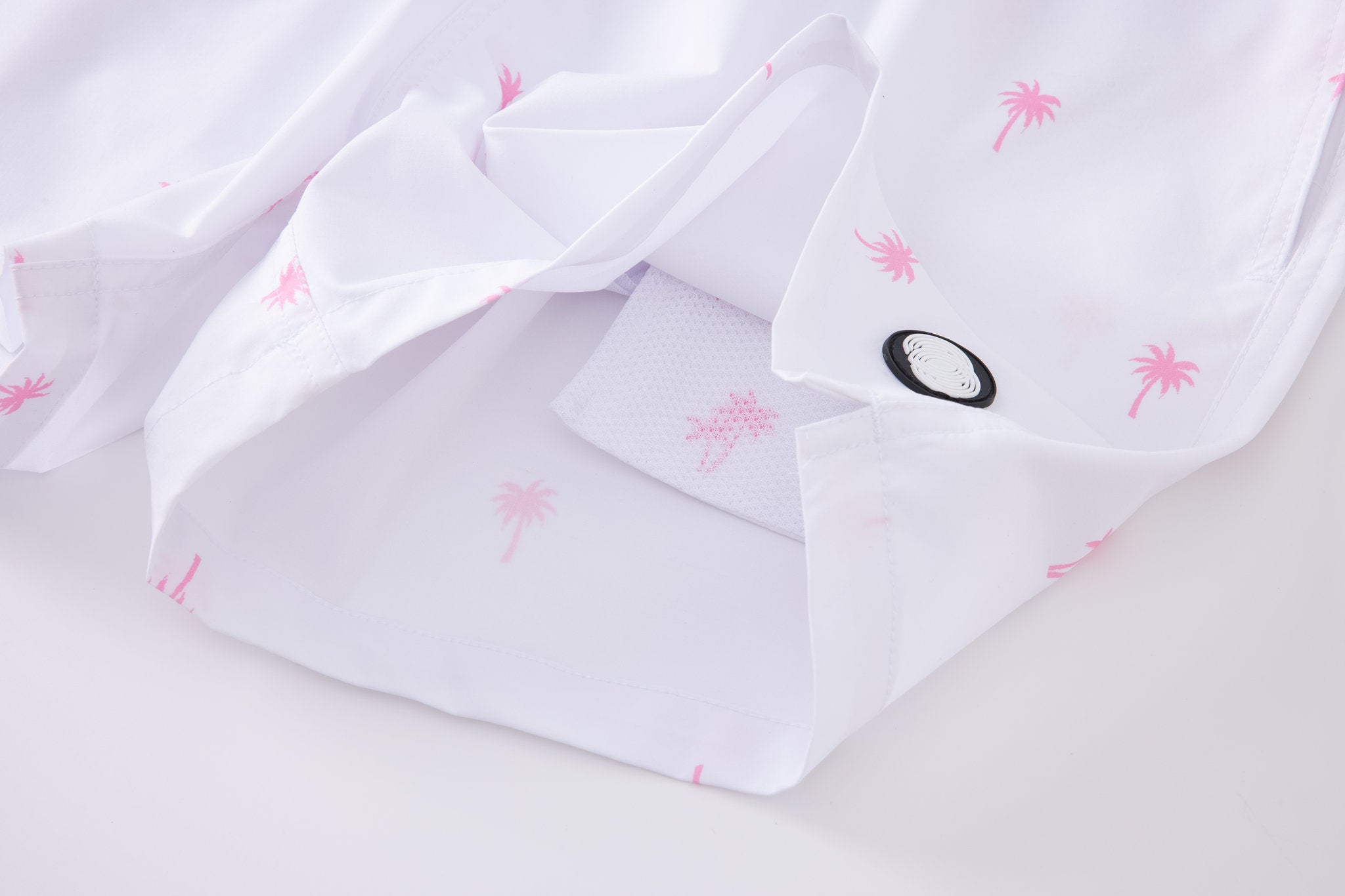Swimming shorts-Plams-White