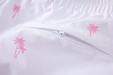 Swimming shorts-Plams-White