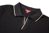 open collar -Black