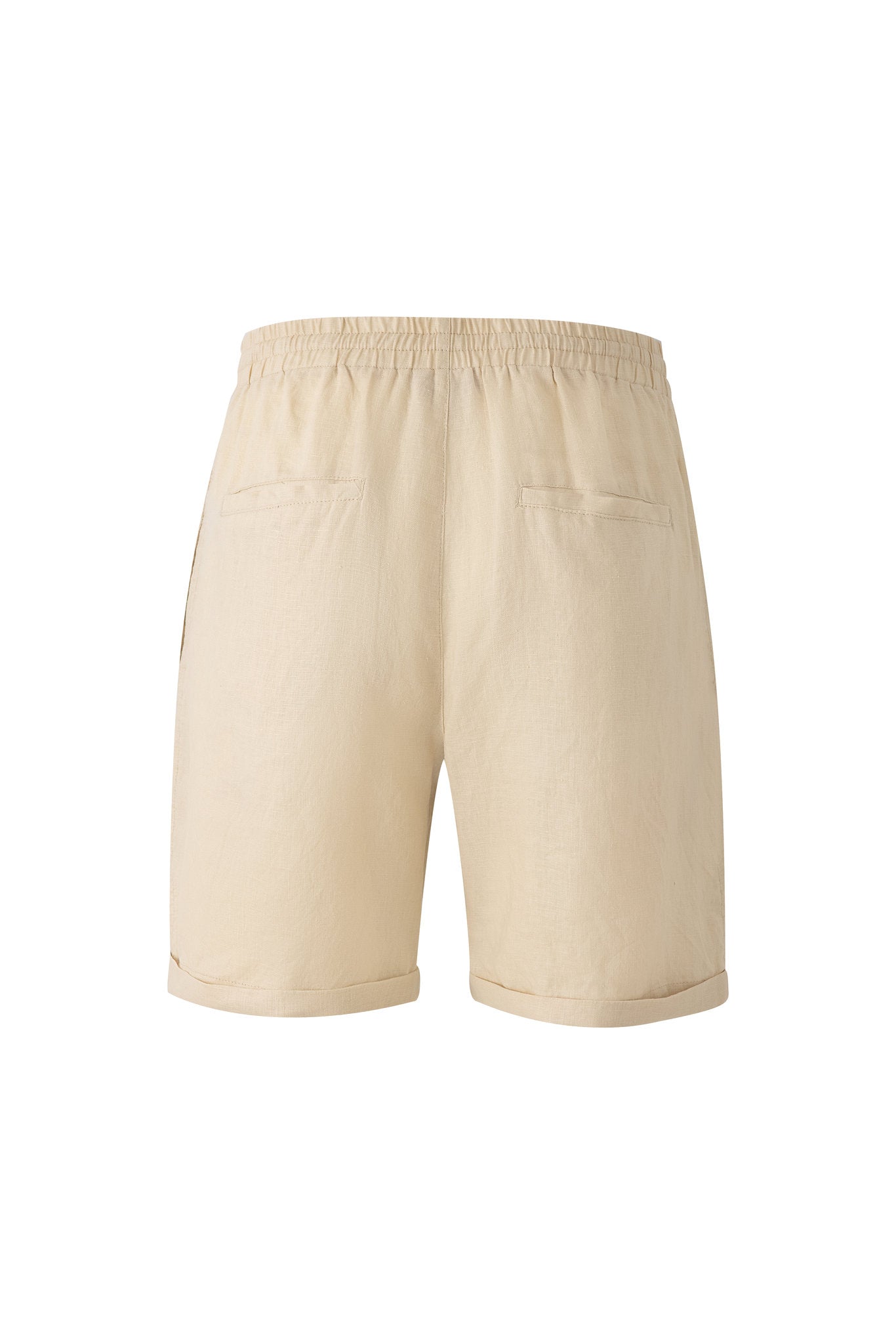 Linen Short-Beige × Linen Short Sleeves-White — Combo Look