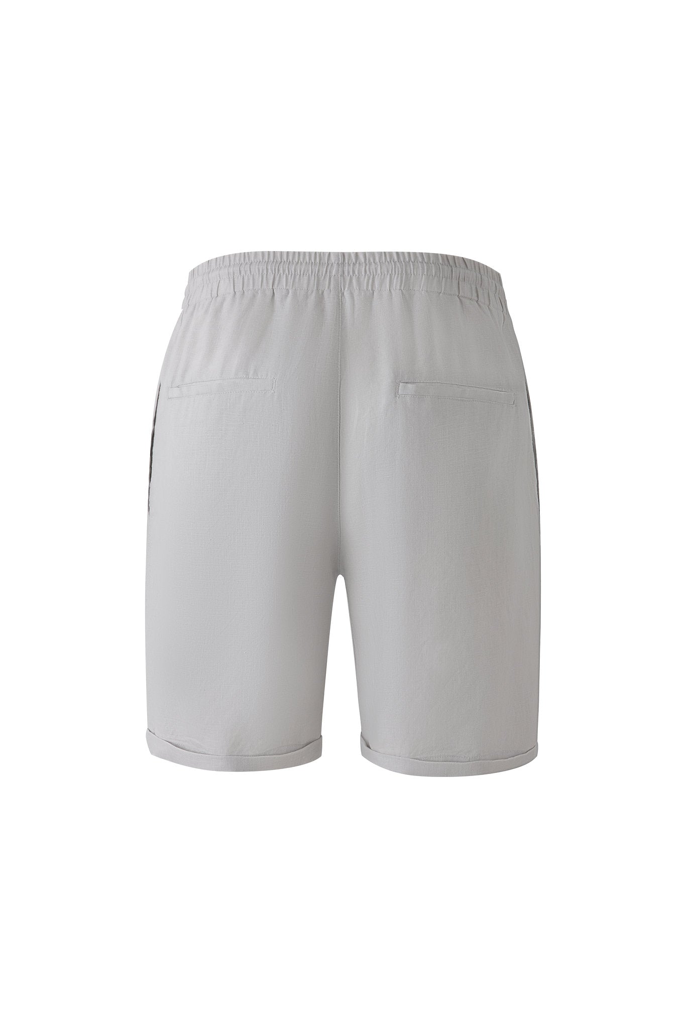 Linen Short-Grey × Towel Polo-White — Combo Look