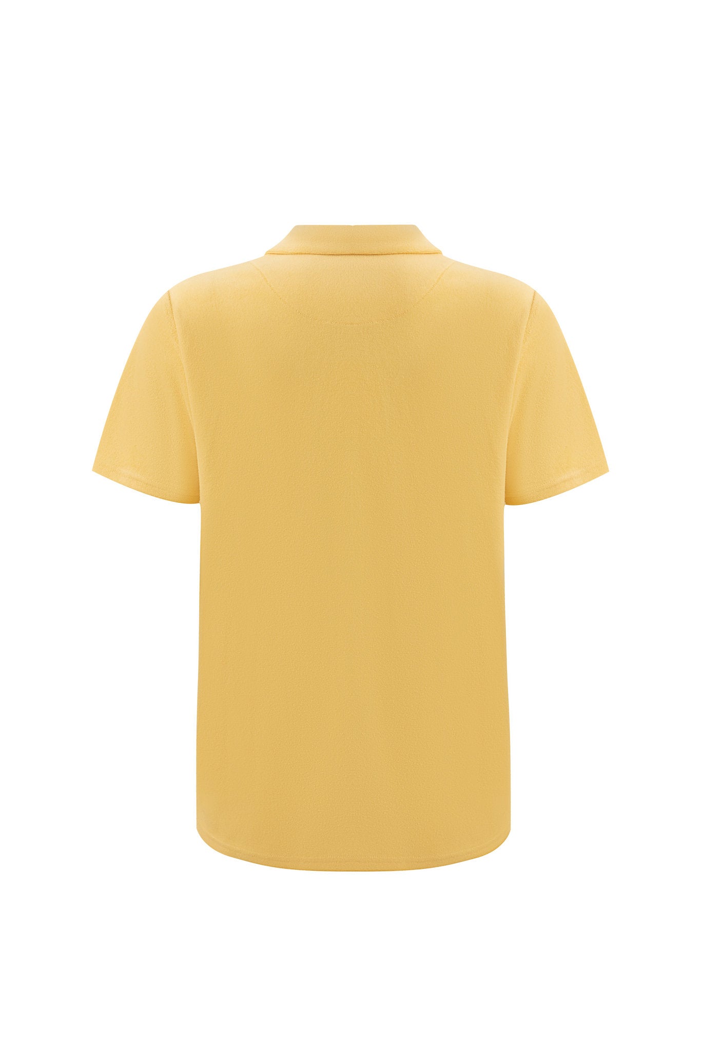 Towel Polo-Yellow × Linen Pants-Beige — Combo Look