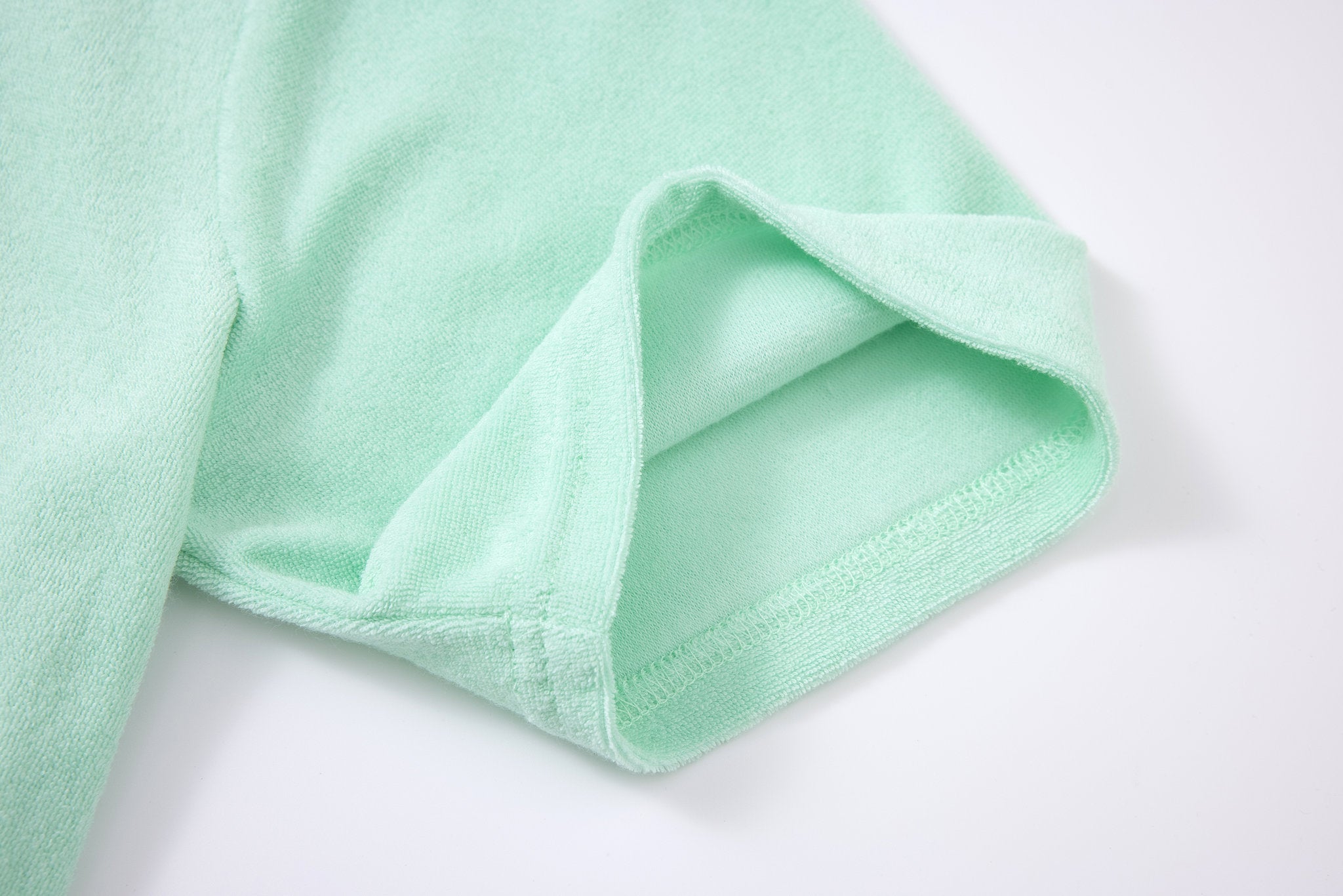 Towel Polo-Mint-Green × Linen Pants-Beige — Combo Look