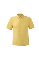 Linen Short Sleeves-Lemon-Yellow
