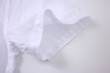 Linen Short Sleeves-White