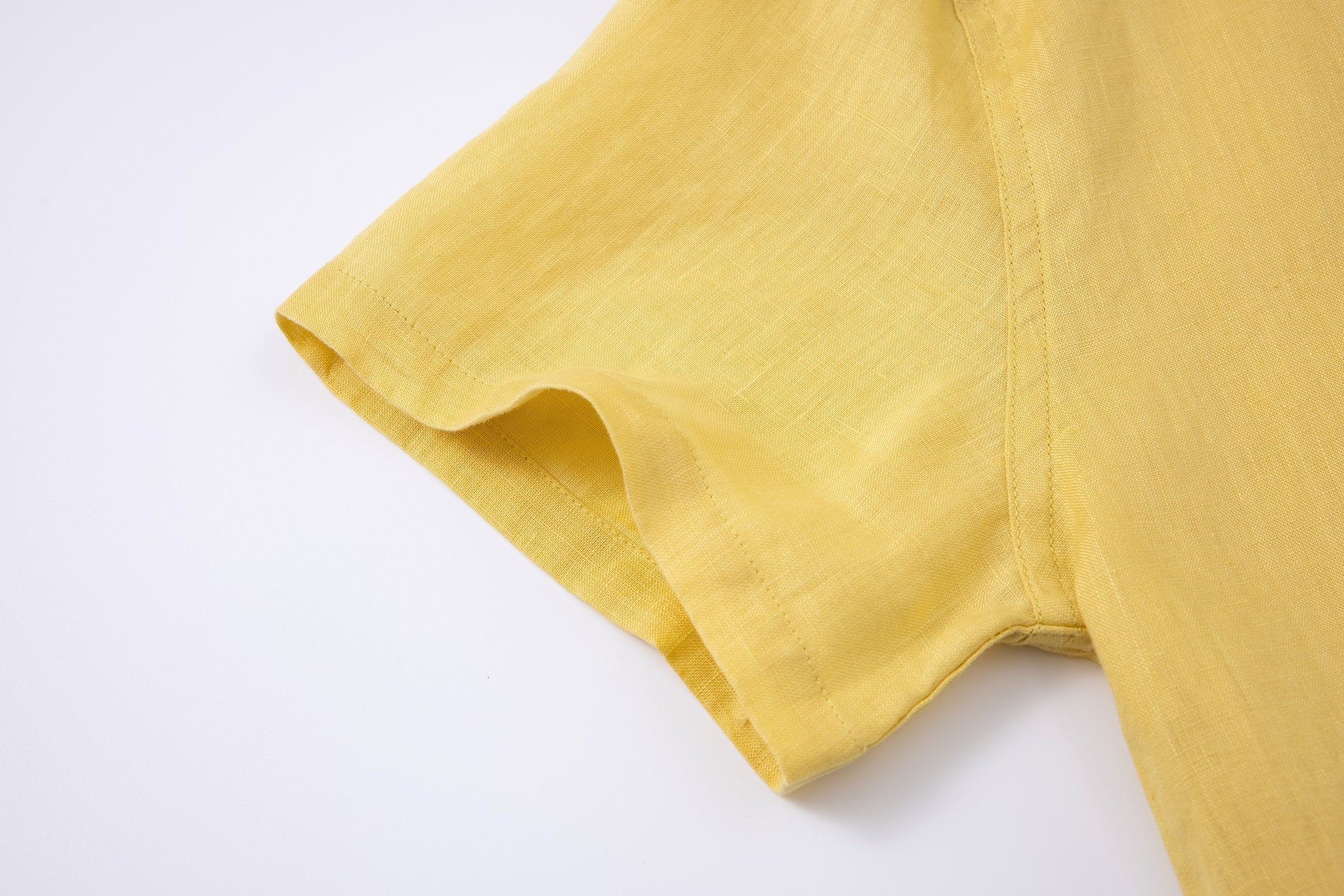 Linen Short Sleeves-Lemon-Yellow