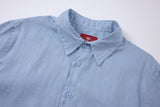 Linen Short Sleeves-Ocean-Blue