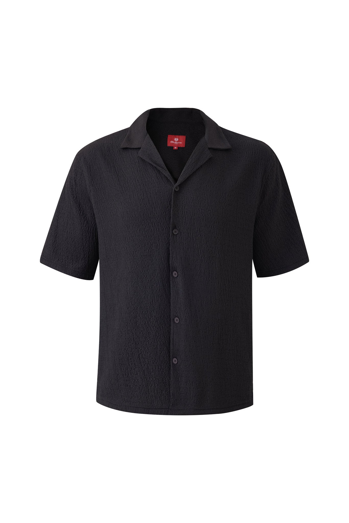 Textured T-shirt-Black