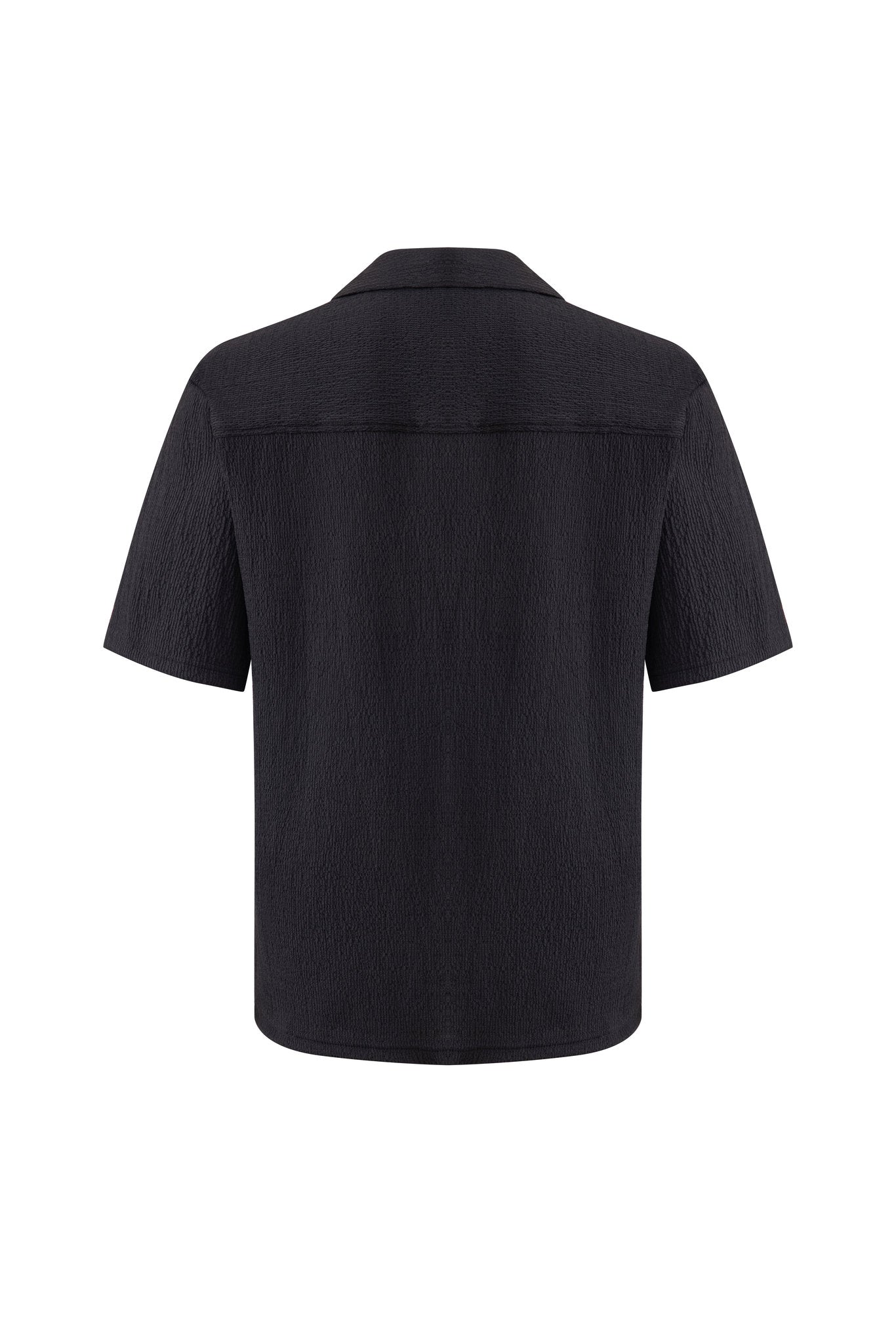 Textured T-shirt-Black