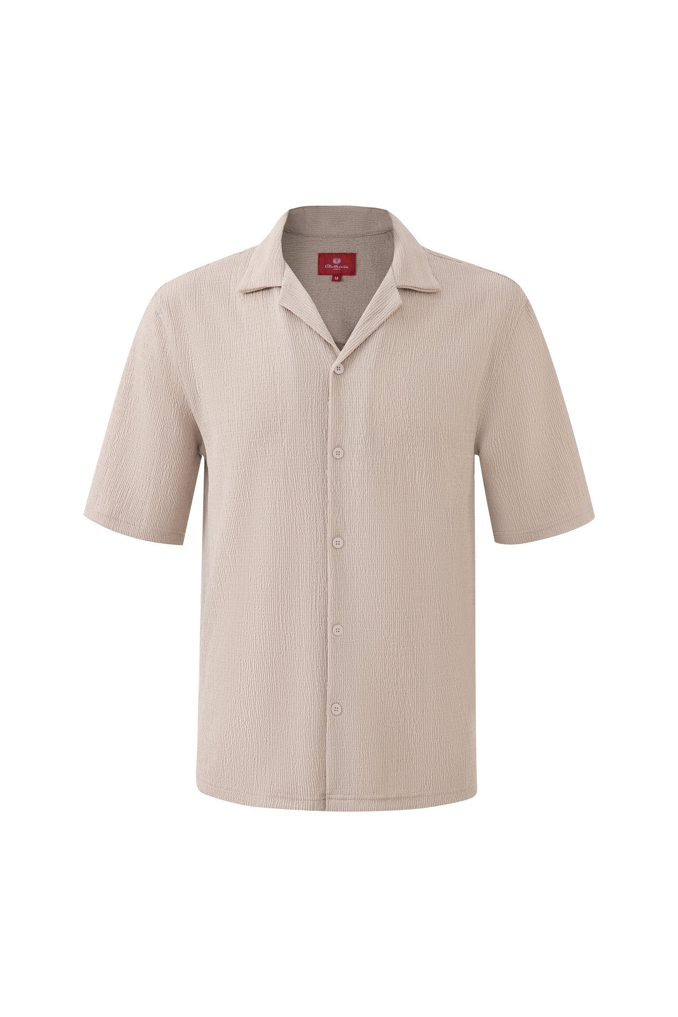 Textured T-shirt-Biege