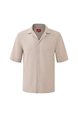 Textured T-shirt-Biege