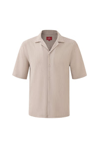Textured T-shirt-Biege