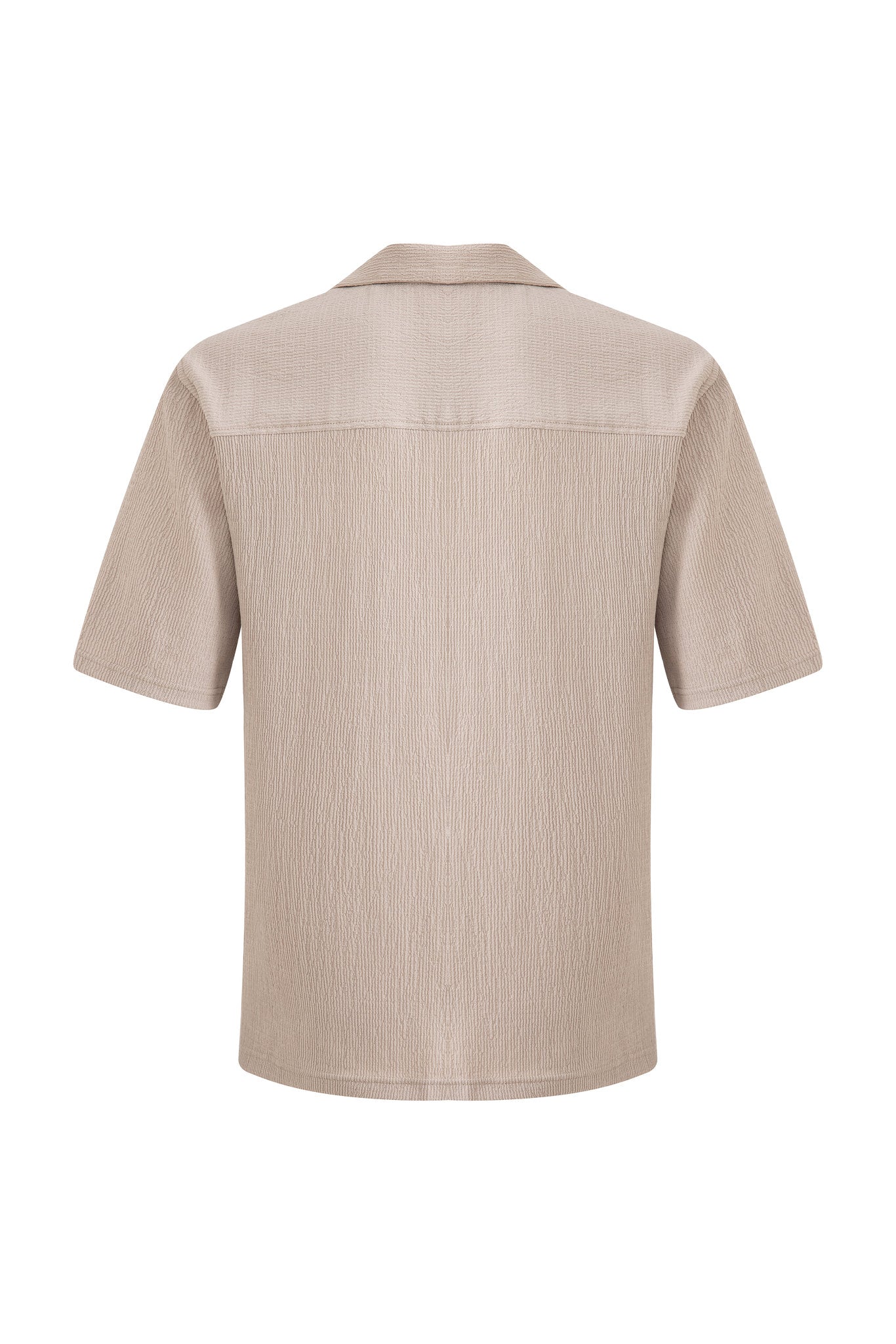 Textured T-shirt-Biege