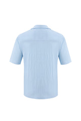 Textured T-shirt-Baby-Blue