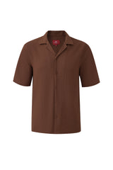 Textured T-shirt-Brown